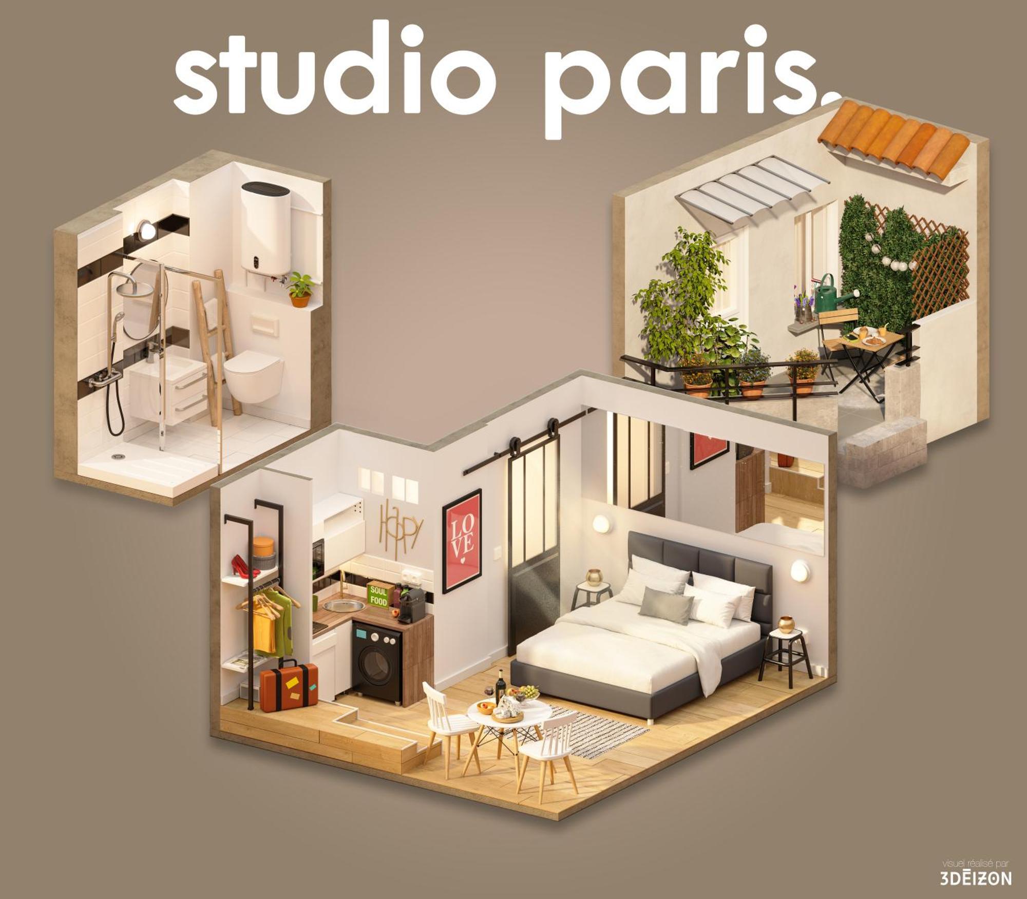 Studio Terrasse Privee 5 Min To Eiffel Tower Paris Exteriör bild